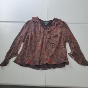 Lauren Ralph Lauren • Silk Paisley Blouse